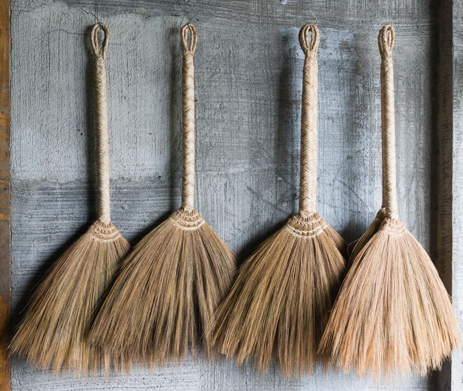 Corn fiber sweeping broom